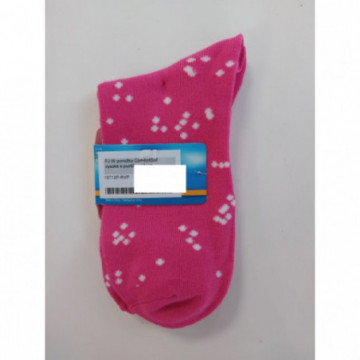 FootJoy W ponožky ComfortSof - vysoké s puntíky růžové
