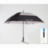 JuCad deštník Telescopic Windproof černo stříbrný