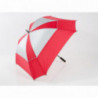 JuCad deštník Telescopic Windproof červeno stříbrný