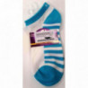 FootJoy W ponožky ProDry LtWt Fashion - tyrkysovo bílé pruhy