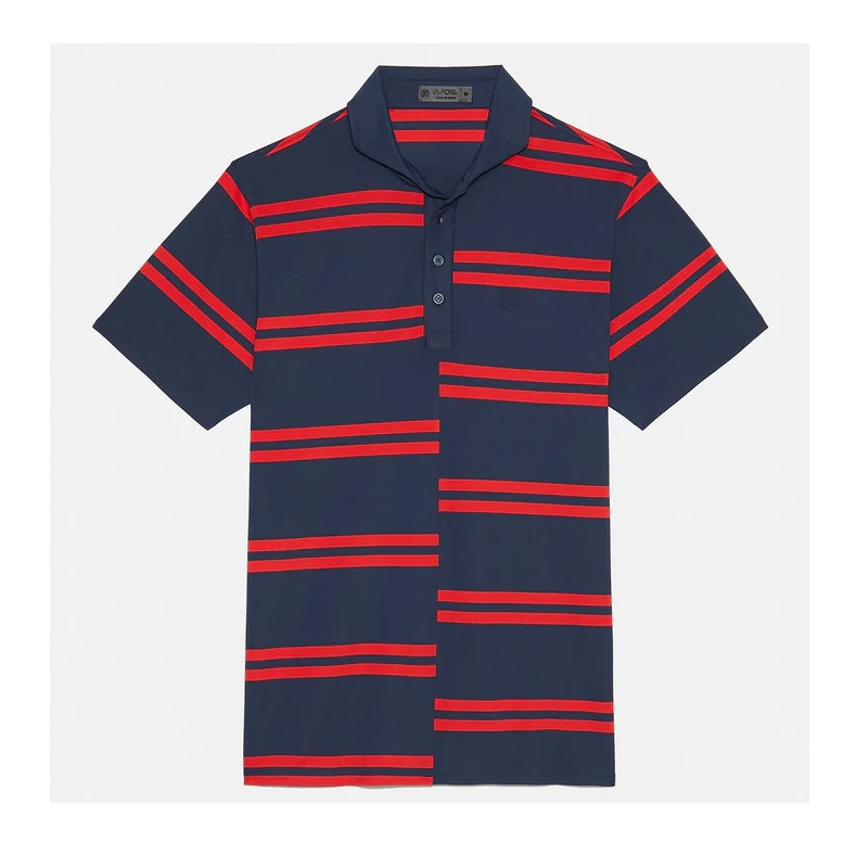 G/FORE polo Offset Stripe Modern Spread - tmavě modré | Golf Arts s.r.o.