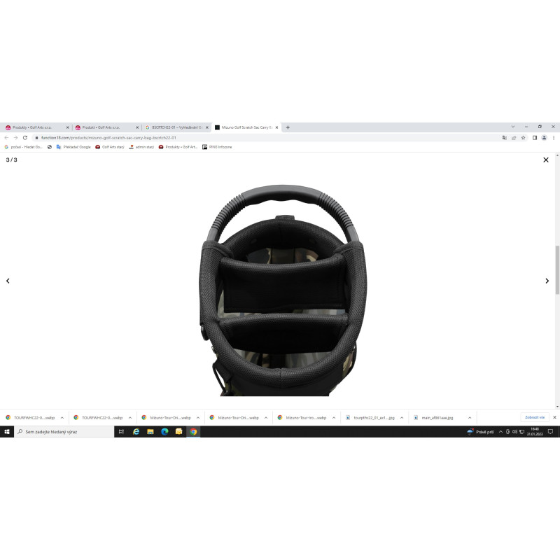 Mizuno bag pencil Scratch Carry Bag 23 světle šedý Golf Arts s.r.o.