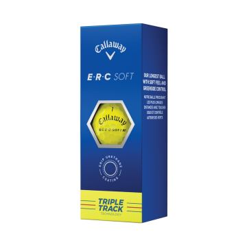 Callaway balls ERC Soft 23 - Triple Track Yellow (žluté) 3-plášťové 3ks