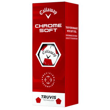 Callaway balls Chrome Soft 22 - Truvis Red 4-plášťové 3ks