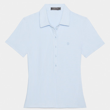 G/FORE W polo Mixed Stripe...