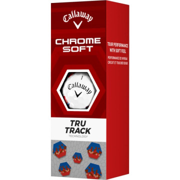 Callaway balls Chrome Soft 23 - TRUTRACK Red/Blue 4-plášťové 3ks