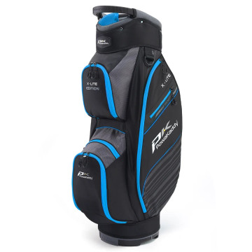 PowaKaddy bag cart X-Lite Edition - Black/Gun Metal with Blue