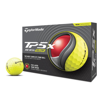 TaylorMade balls TP5x 24 5-plášťový 3ks - žluté
