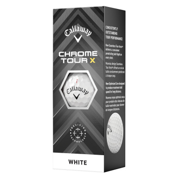 Callaway balls Chrome Tour X 24 - bílé 4-plášťové 3ks