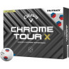 Callaway balls Chrome Tour X 24 - Blue/Red Tru Track 4-plášťové 3ks