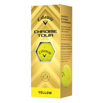 Callaway balls Chrome Tour 24 - žluté 4-plášťové 3ks