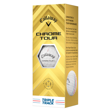 Callaway balls Chrome Tour 24 - Triple Track bílé 4-plášťové 3ks