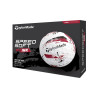 TaylorMade balls Speed Soft INK 2-plášťový 3ks - bílo červené