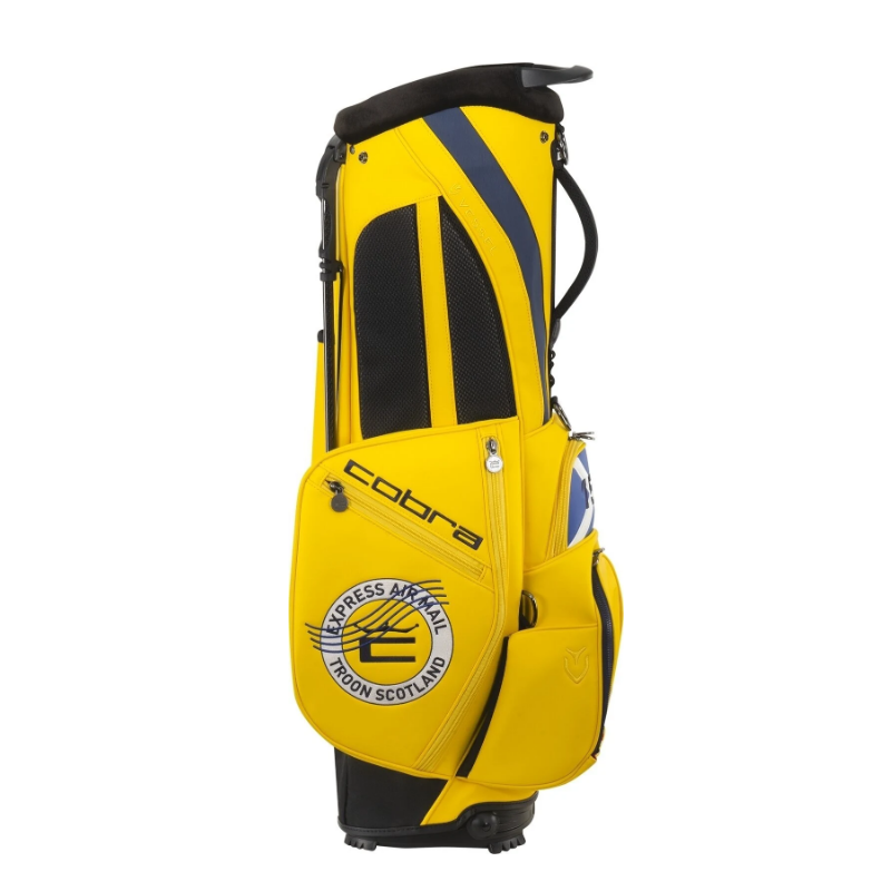 Cobra bag stand Postage Stamp (THE OPEN 24) Yellow/Navy (Limited