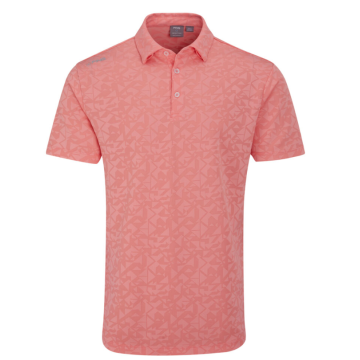 Ping polo Geo Camo - oranžové