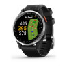 Garmin Approach S44, Hliníková luneta Silver, silikonový řemínek Black