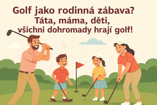 Golf jako rodinná zábava? Táta, máma, děti, všichni dohromady hrají golf!